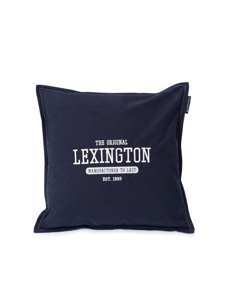 Logo Cotton Canvas Pillow Cover 50x50